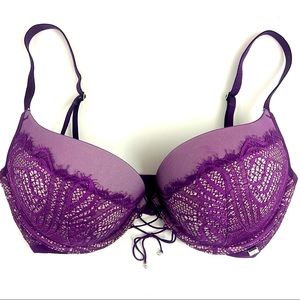 Victoria’s Secret Push Up Bra size 32DD Lace Bra